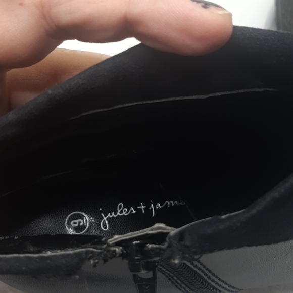 High Heel Ankle Boot Black with Suede top - Picture 7 of 8